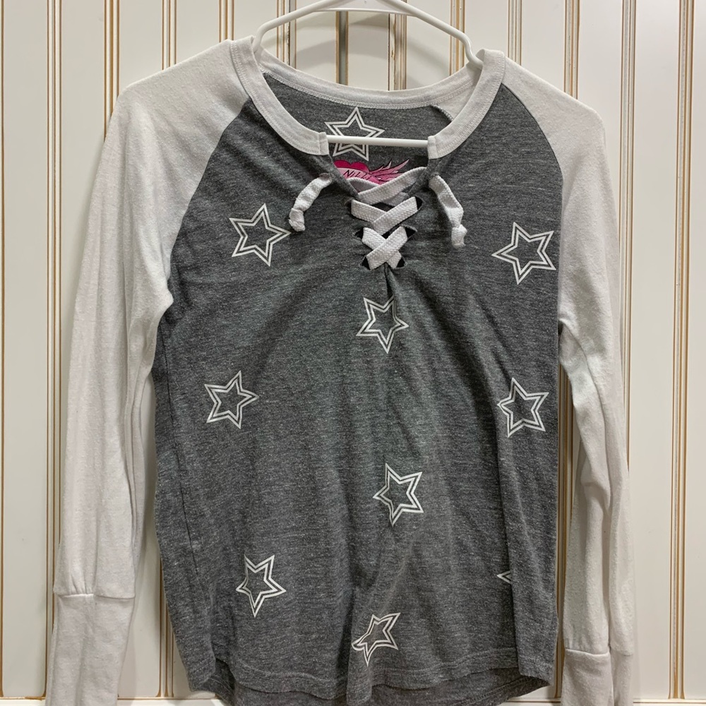 White and Gray long sleeves